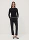 Black long-sleeved viscose-blend top_1