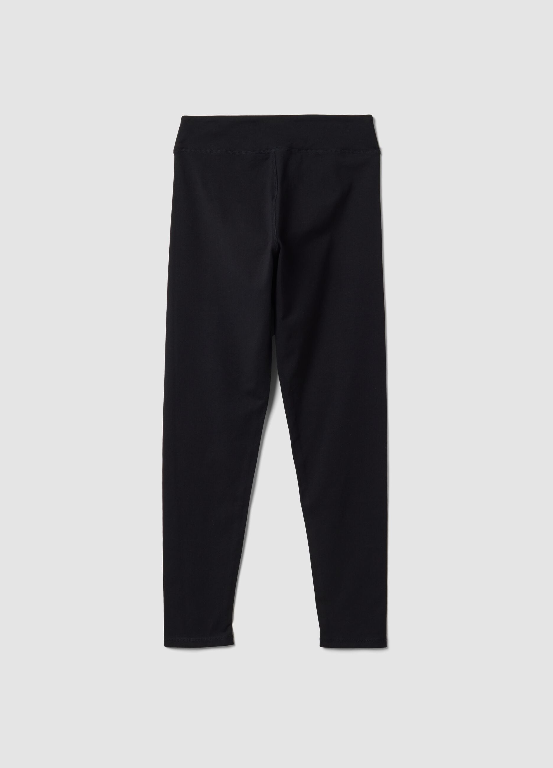 Slim fit black stretch cotton leggings