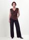 Black cotton and stretch viscose denim jeans with bootcut fit_0
