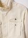 Beige cotton parka jacket, regular fit with pockets and zip_5