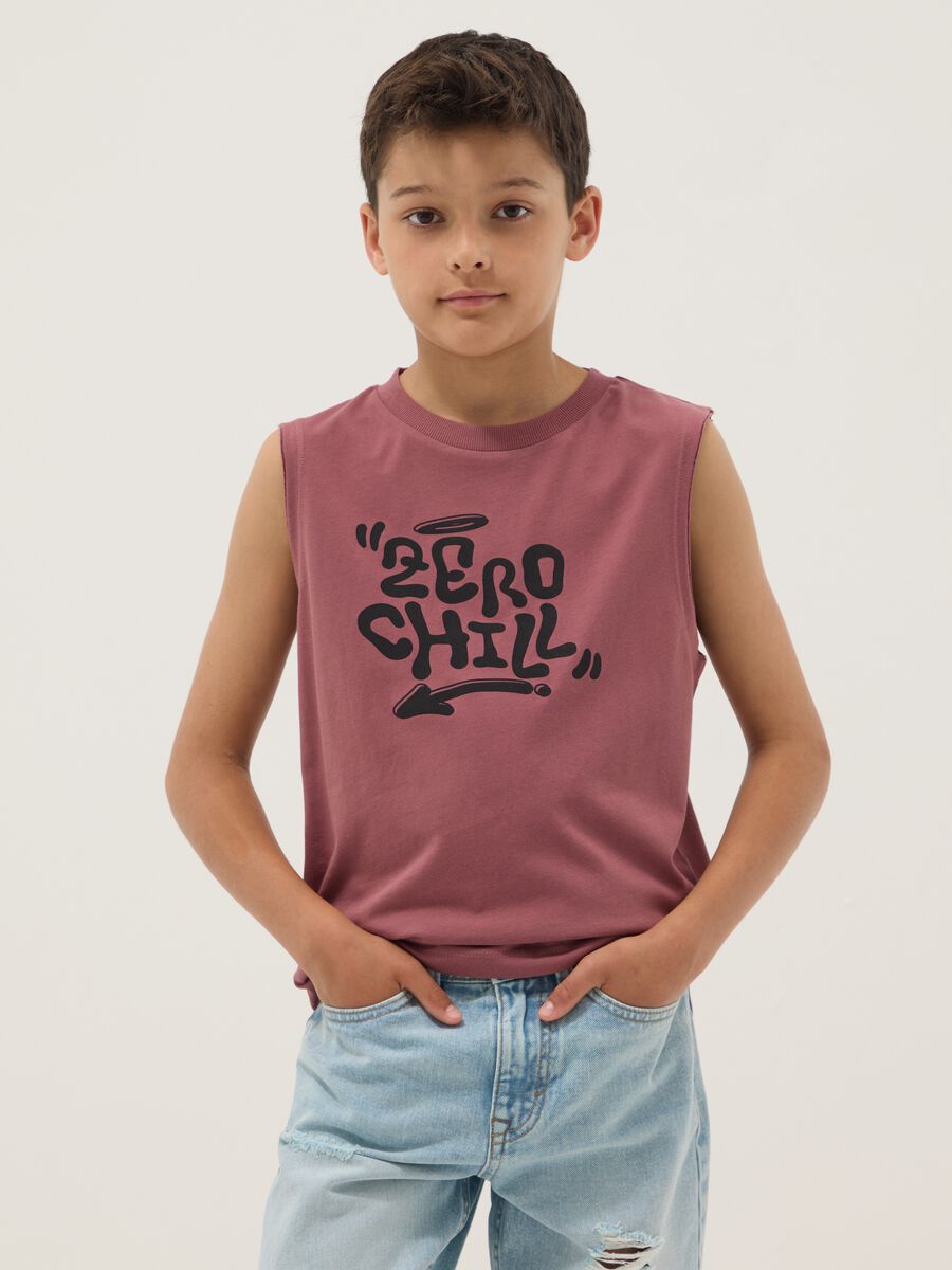 Pink organic cotton vest top_0