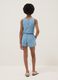 Light blue pure cotton denim shorts for girls, regular fit_1
