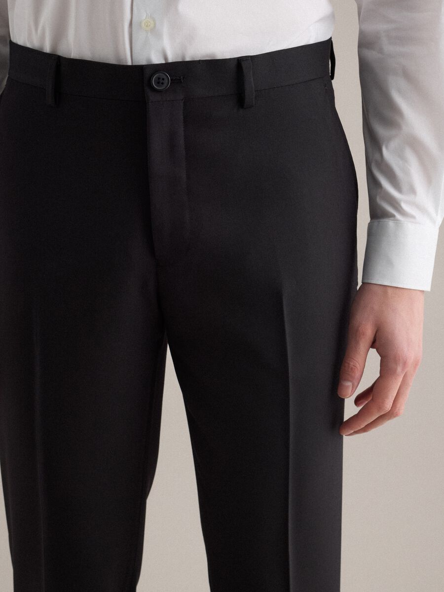 Pantaloni eleganti neri slim fit_3