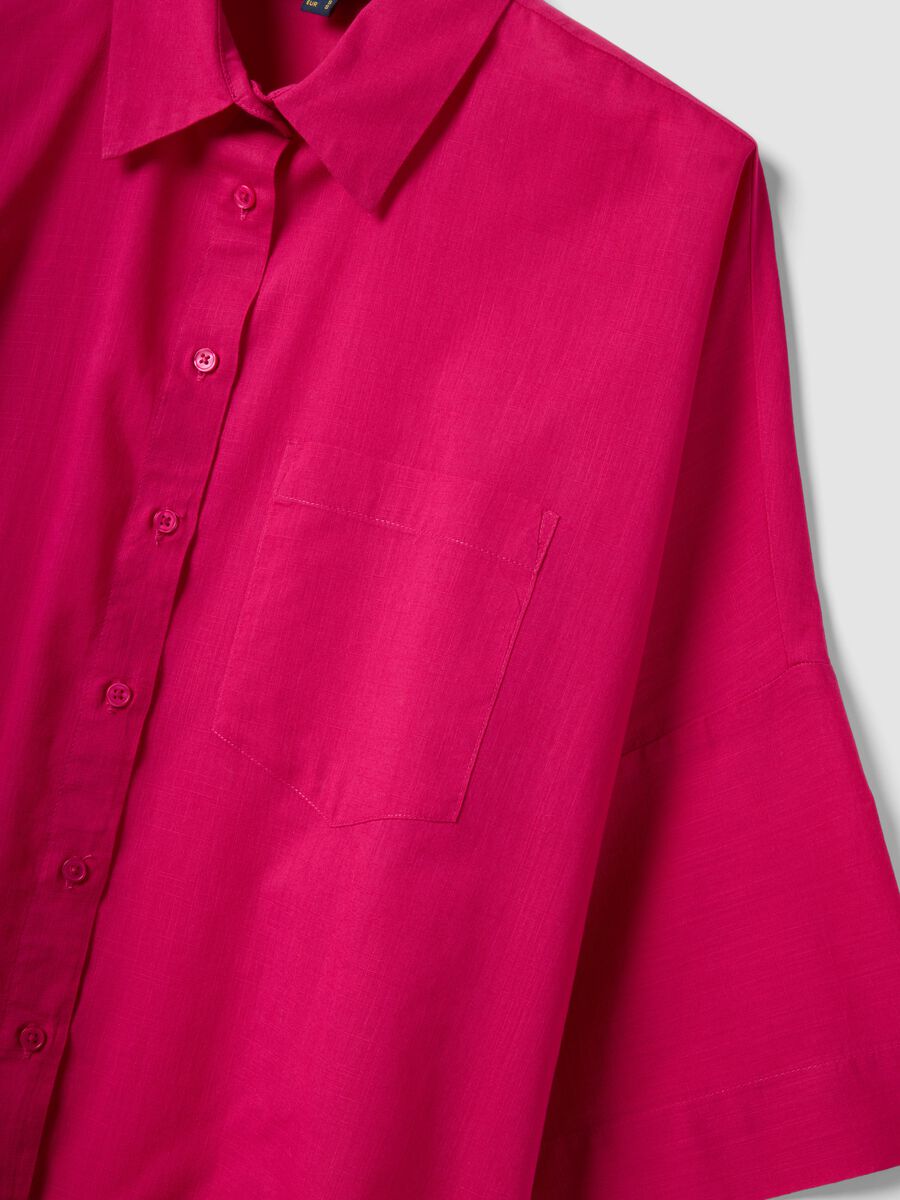 Pink pure cotton oversized shirt_5