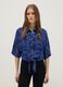 Multicolour pure viscose shirt with regular fit and pattern_0