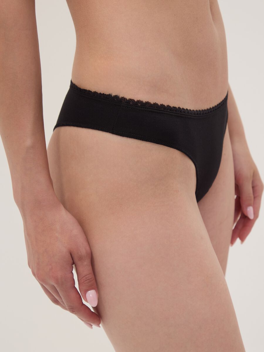 3-pack of black Brazilian briefs in stretch organic cotton_3