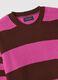 Multicoloured striped crew neck sweater in regular fit cotton blend_5