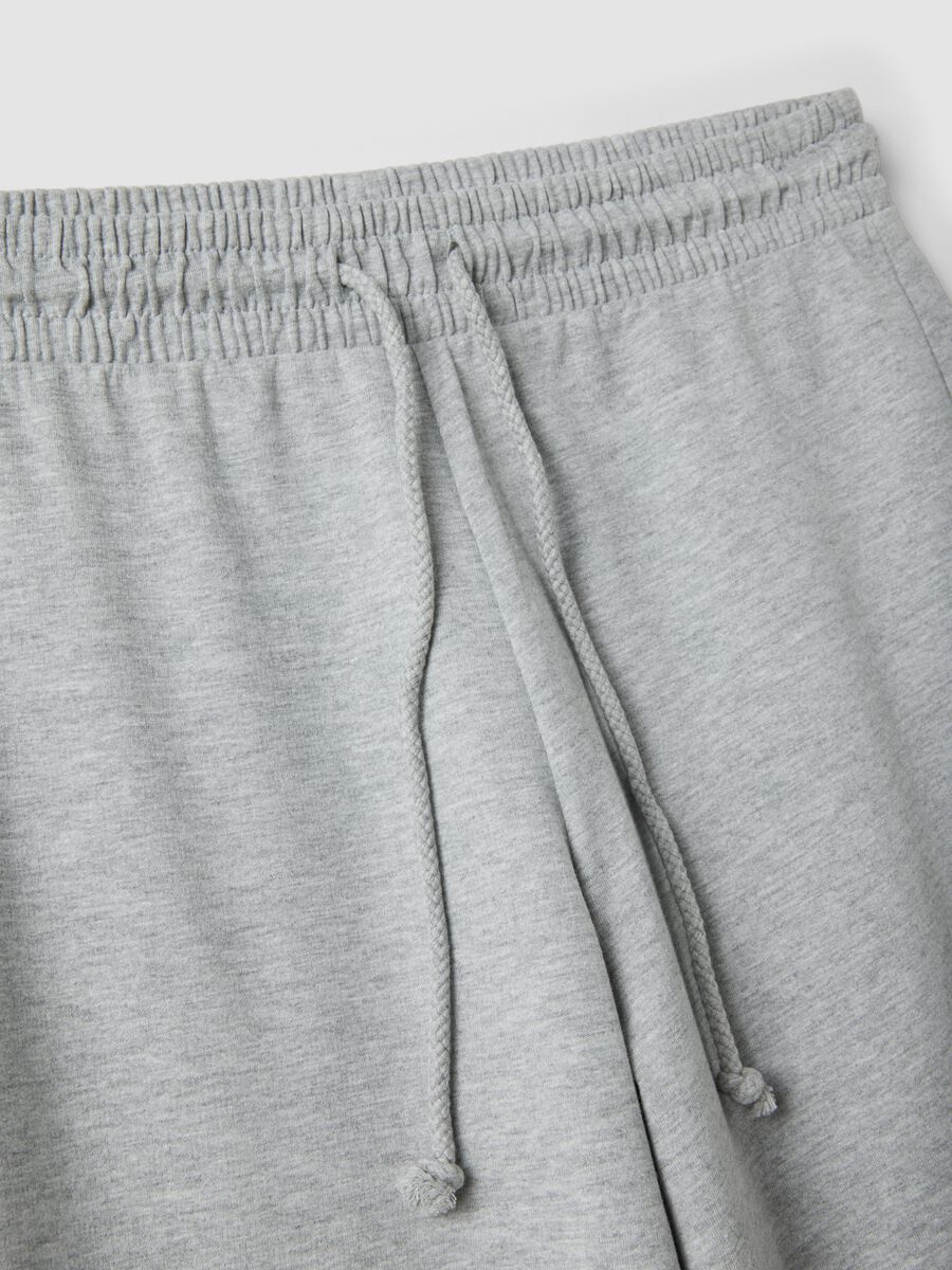 Grey baggy-fit jogger trousers in pure cotton_1