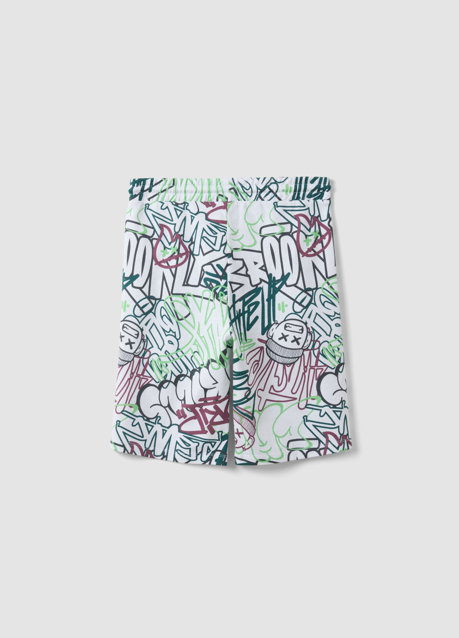 Multicolour pure cotton shorts for boys, regular fit