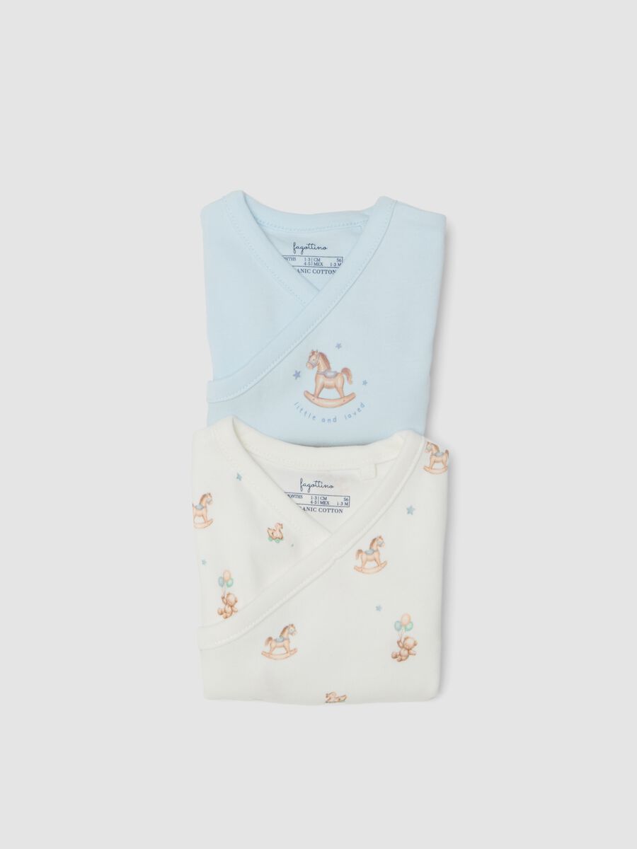 2-pack of multicolour organic cotton baby bodysuits with print_2
