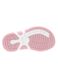 Pink girl's sandals with hook-and-loop closure and floral decorations_2