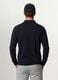Blue long-sleeve organic cotton piqu&eacute; polo shirt, regular fit_3