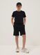 Boys&rsquo; black pure cotton shorts, relaxed fit_0