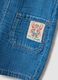 Blue pure cotton short dungarees for baby boy, regular fit_3