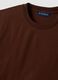 Brown pure cotton jersey T-shirt with relaxed fit crew neck_1