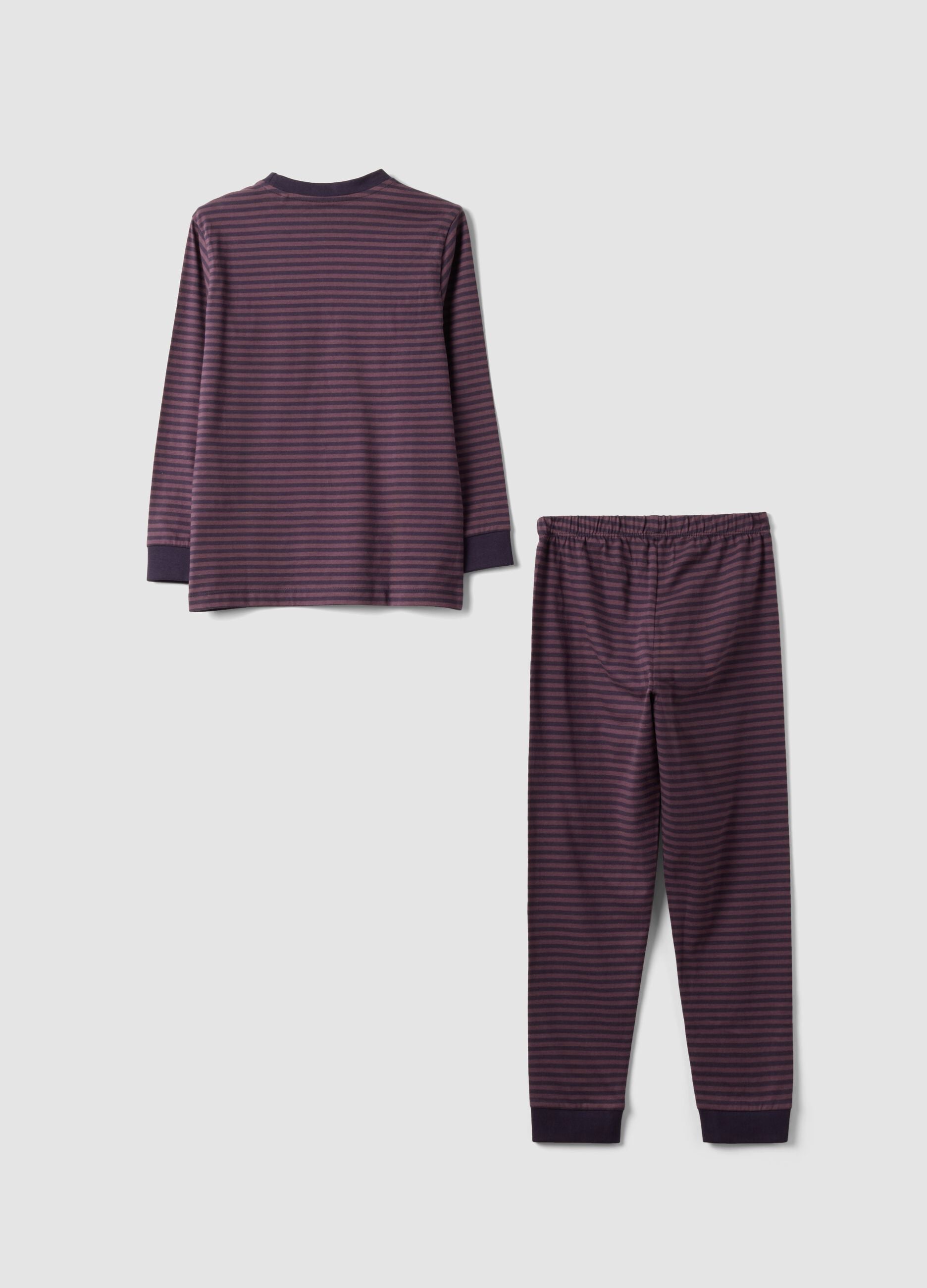 Purple organic cotton skate-print pyjamas for boys