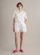 White pure cotton shorts with elasticated waistband_0