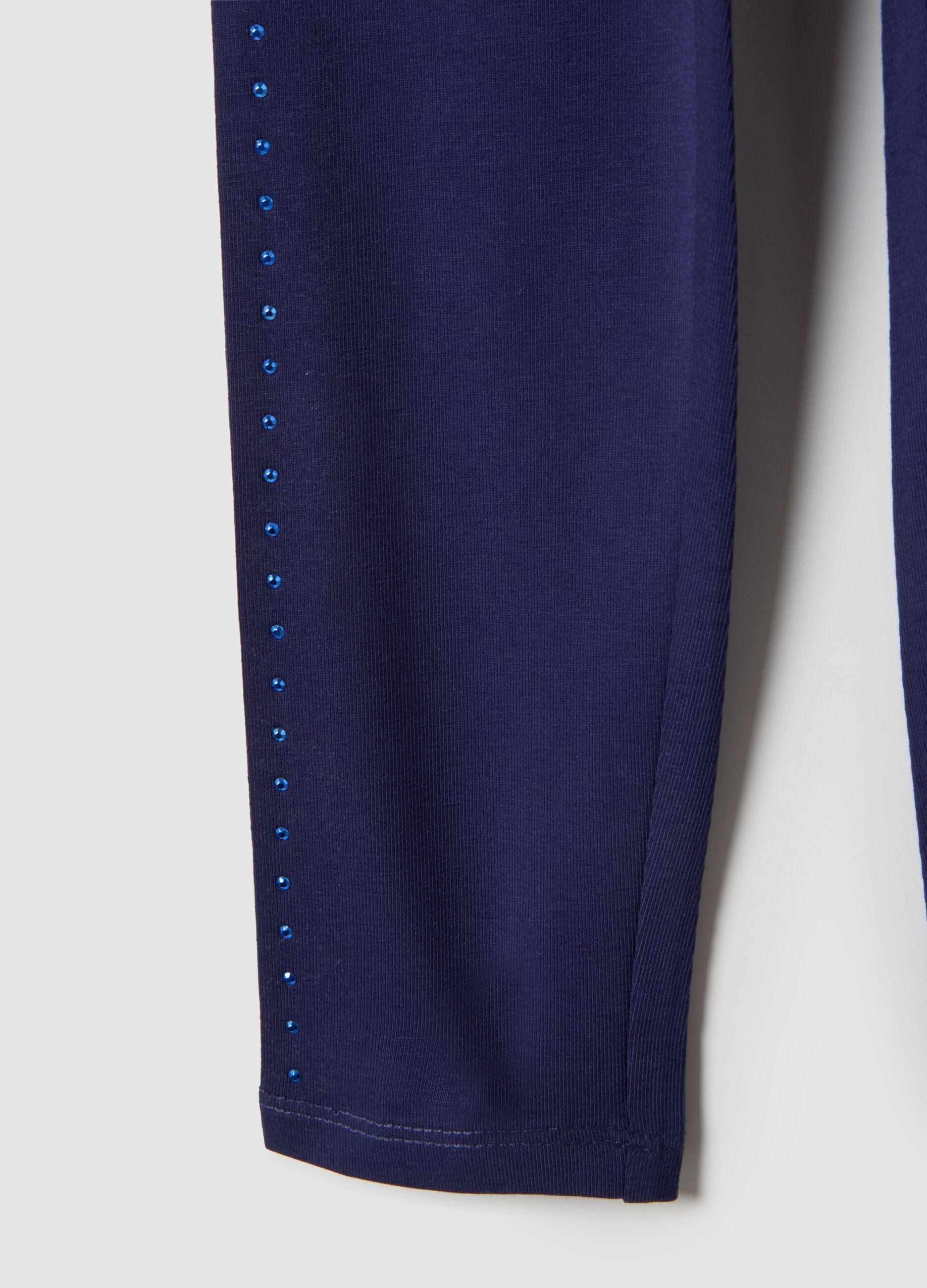 Skinny purple cotton leggings for girls