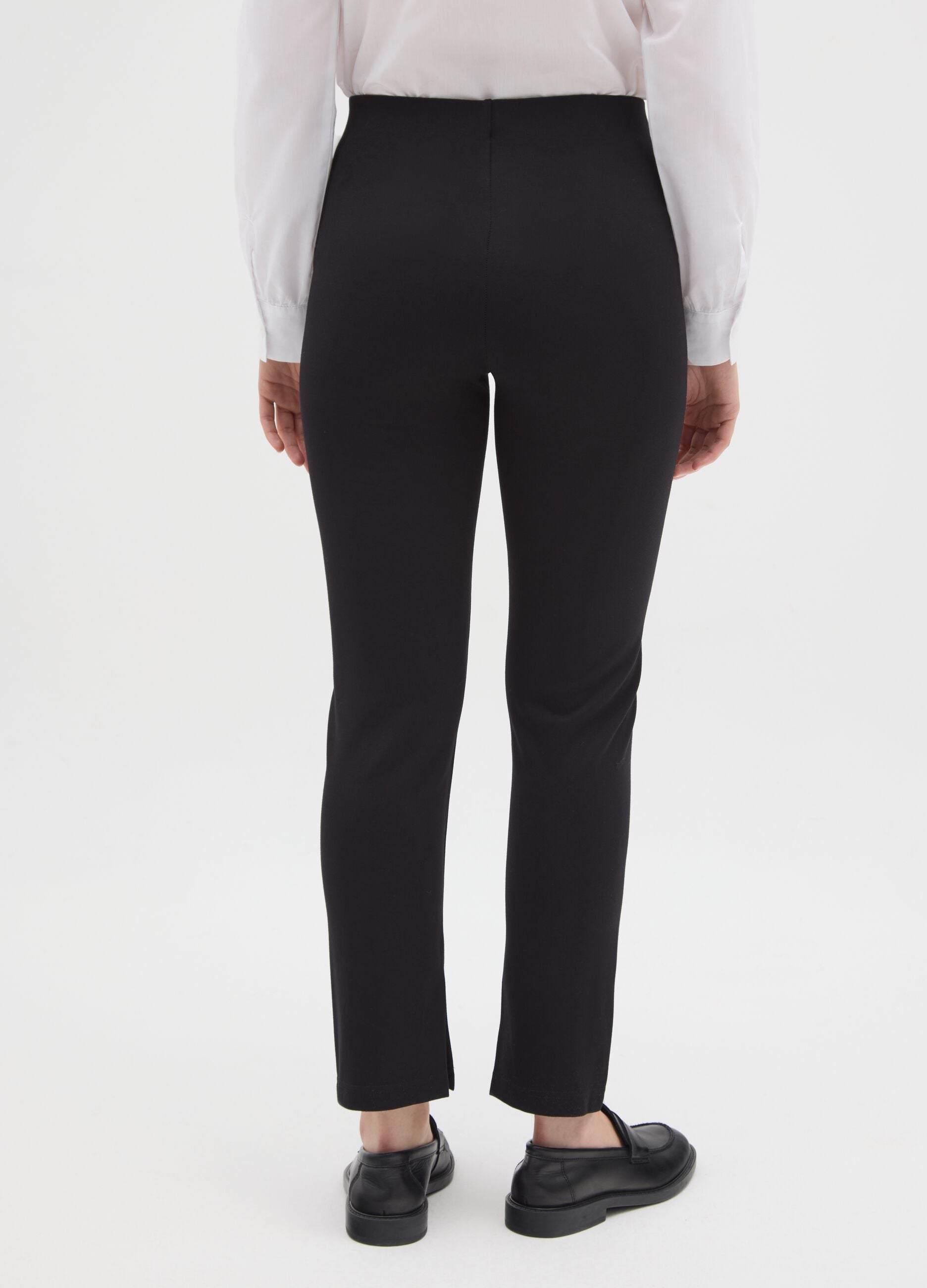 Black Stretch Regular Fit Leggings