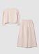 Pink cotton-blend jogger set with Lilo & Stitch prints for girls_1