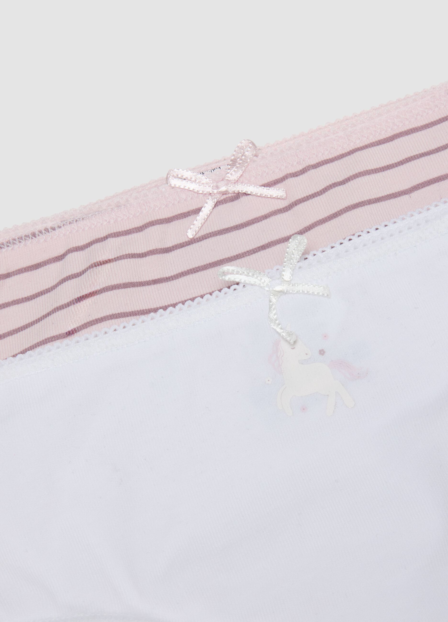 3-pack of multicolour organic stretch-cotton knickers for baby girl