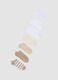Multipack of seven beige no-show socks in stretch fabric_0