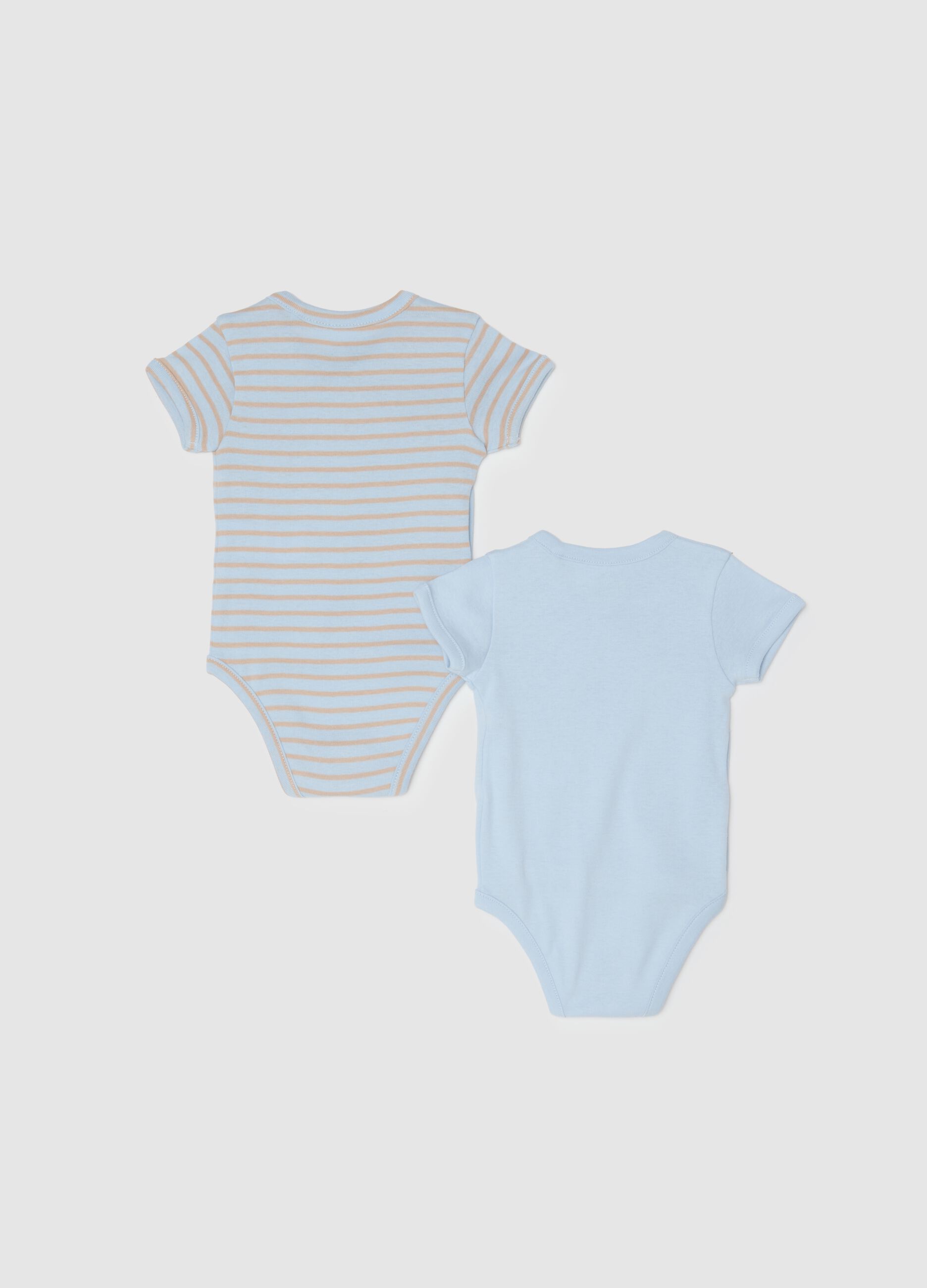 Newborn Multicolour Pure Cotton Bodysuit Twin Pack