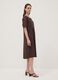 Brown midi stretch viscose dress, regular fit_0