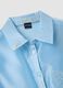 Regular fit blue lyocell blend shirt with floral embroidery_5