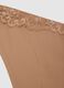 Beige microfibre regular fit briefs with lace details_5