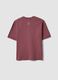 Red short-sleeve pure cotton oversized T-shirt for boys_4