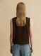 Brown pure cotton regular fit tank top with embroidery_3