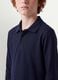 Blue regular-fit polo shirt in organic cotton piqu&eacute; for boys_2