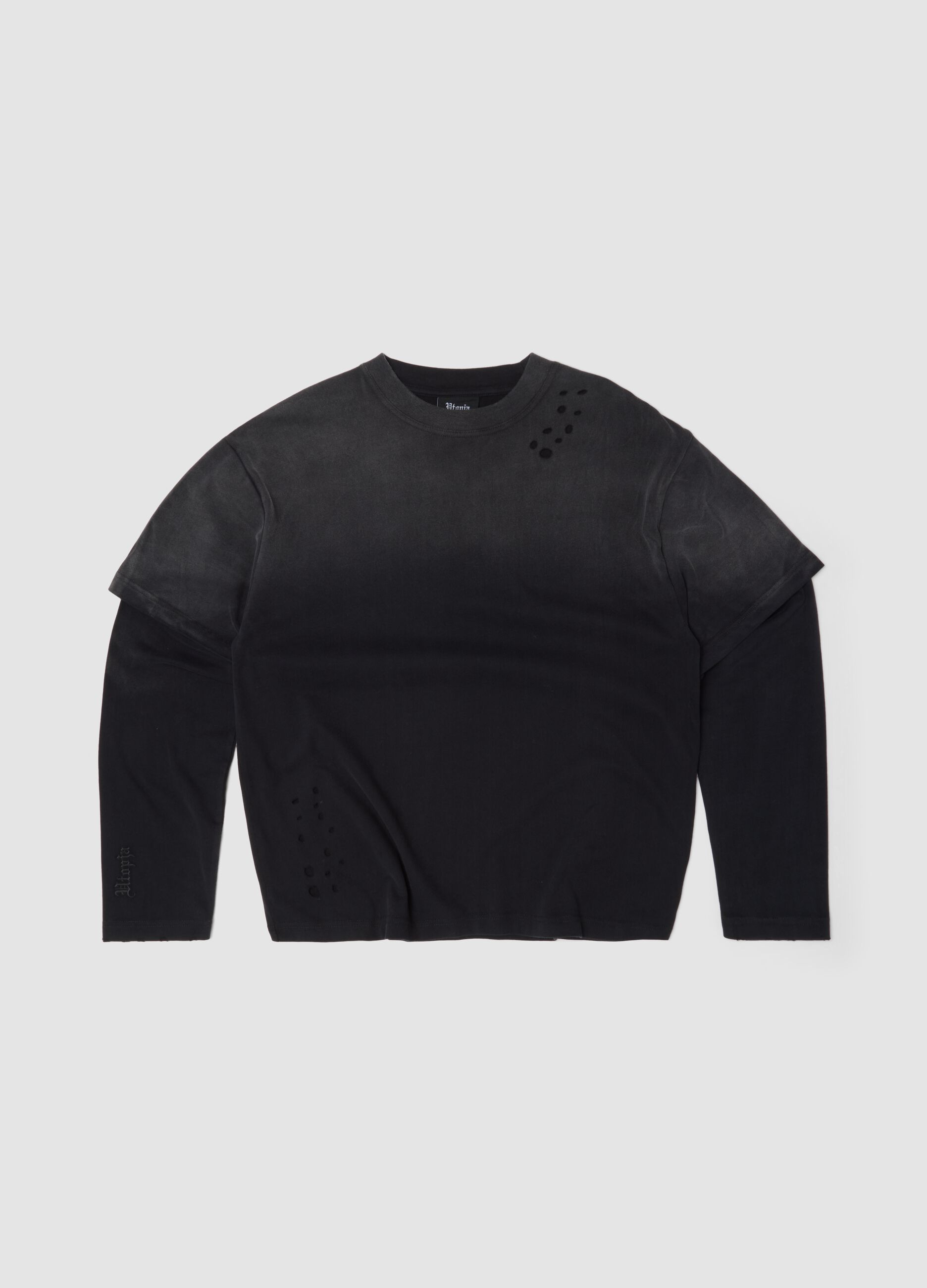 Double Longsleeve Sunfaded Black