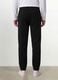 Black pure organic cotton joggers with drawstring for boys_3