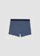 Boys' blue striped stretch organic cotton boxer shorts_1