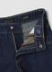 Blue straight-leg pure cotton jeans with floral embroidery for girls_4