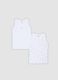 2-pack of girls&rsquo; white organic cotton vests, regular fit_0