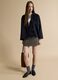 Blue wool-viscose blend over-fit coat with buttons_1