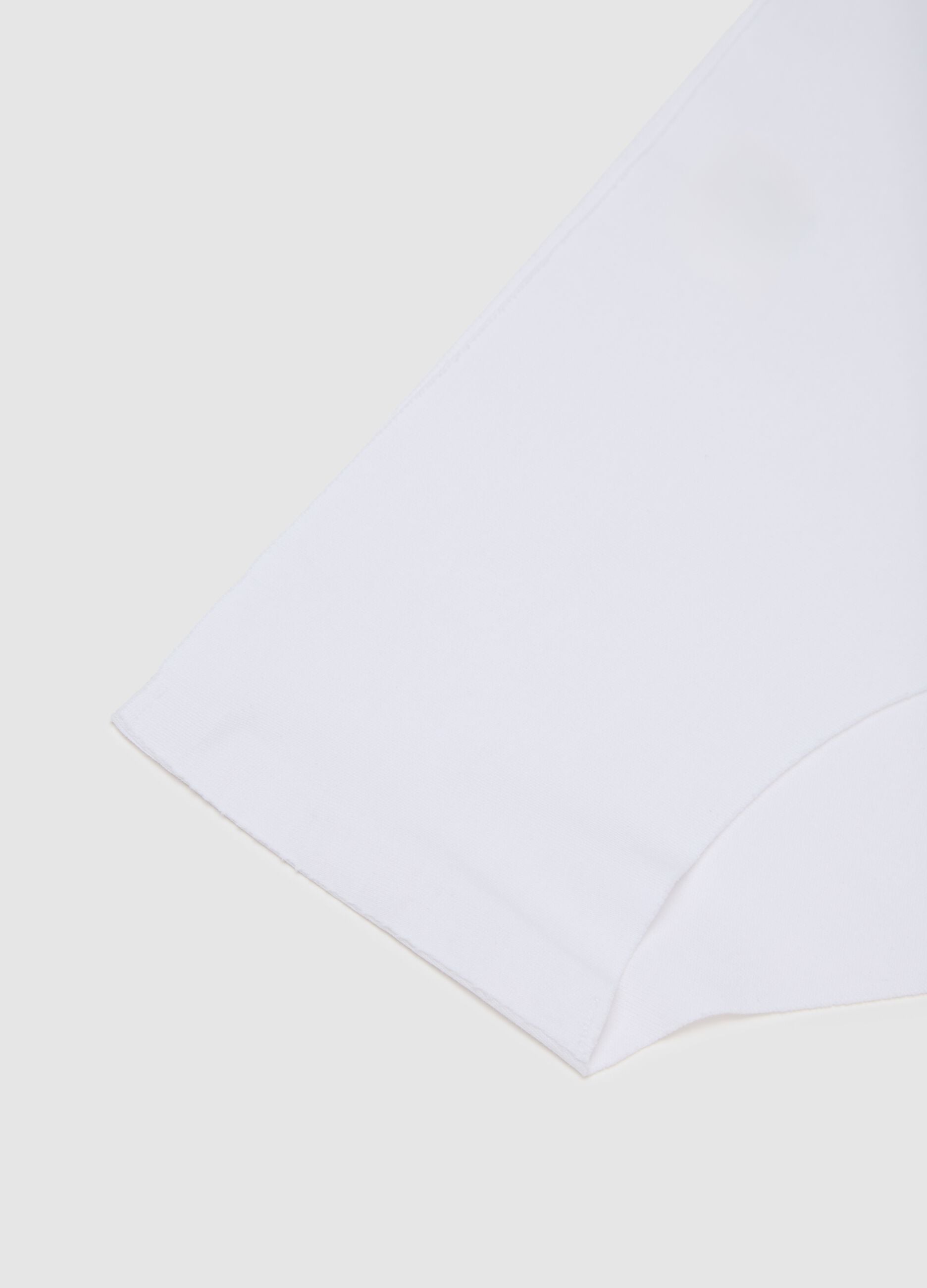 White stretch cotton briefs regular fit