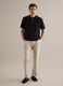 Short-sleeved pure cotton black polo regular fit with zip_1