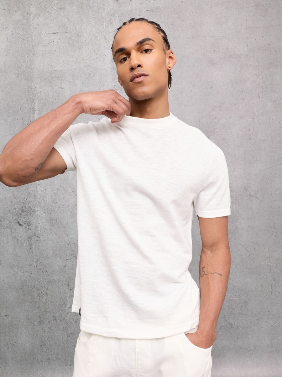 White Knit T-Shirt_2