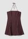 Brown polka-dot dress in viscose blend_4