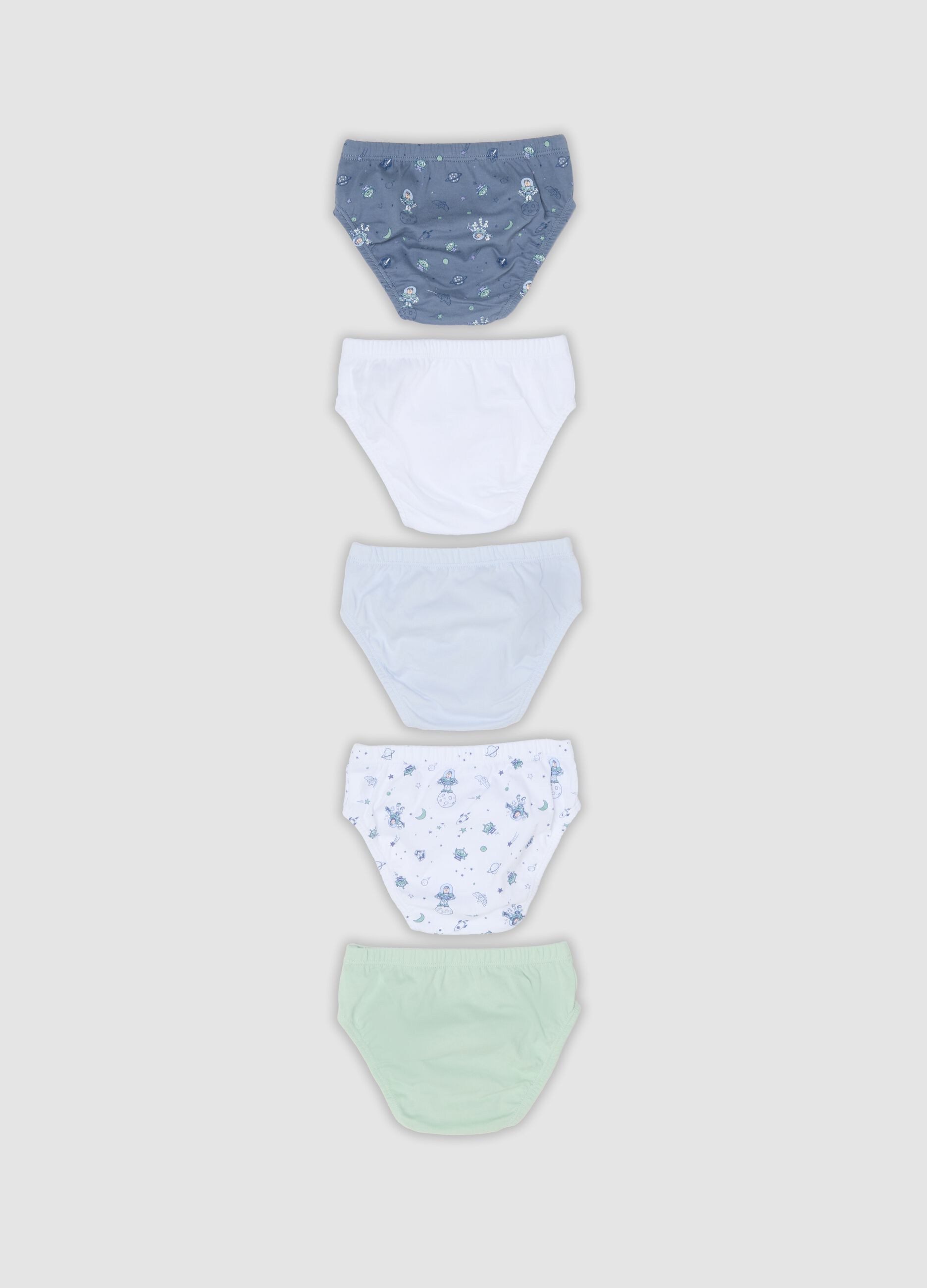 Pack of five multicolour organic cotton Toy Story graphic briefs