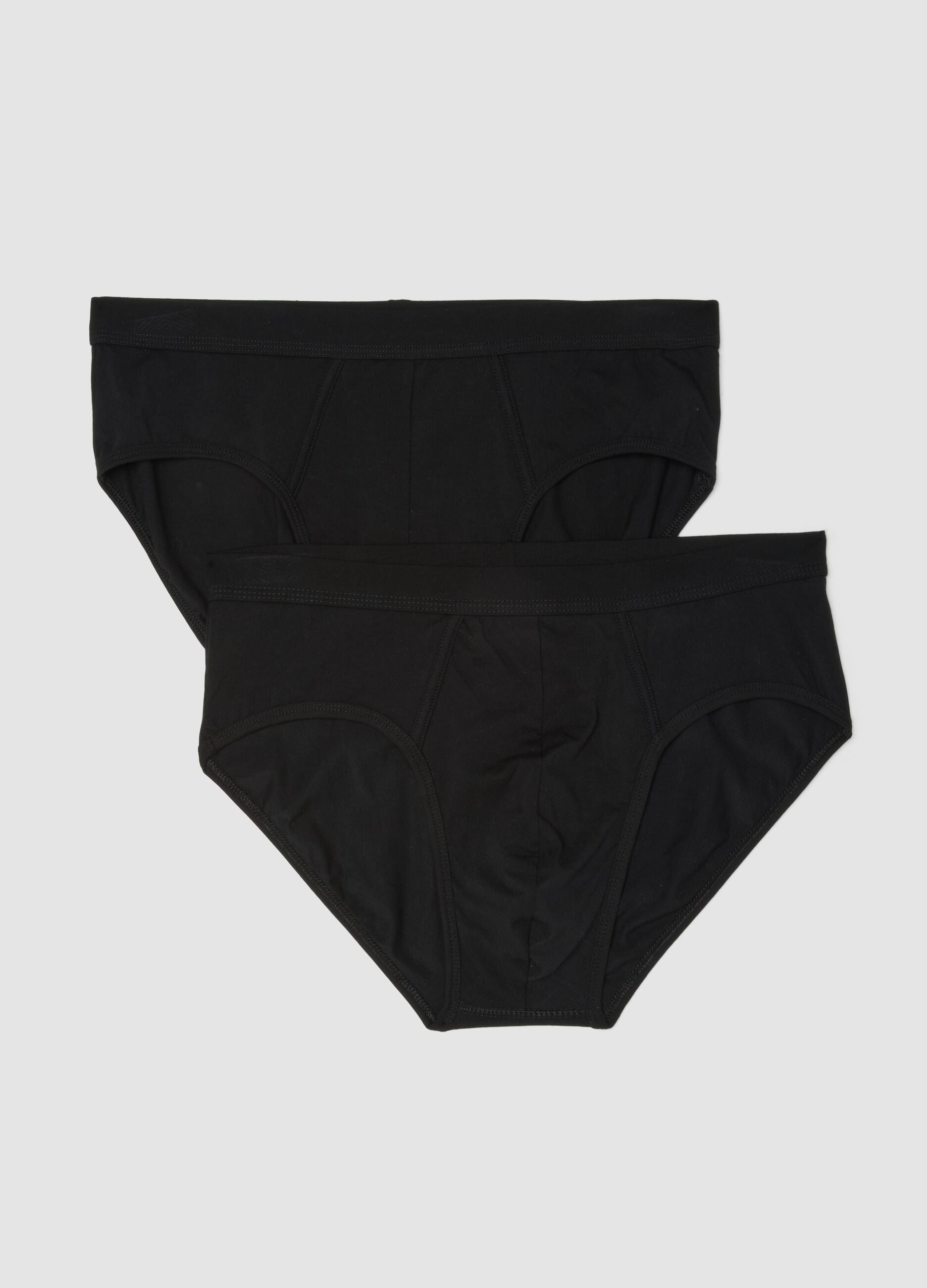 2-pack of black stretch Supima cotton briefs