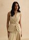 Beige Pure Cotton Waistcoat_0