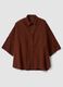 Brown pure cotton oversized shirt_4