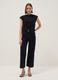 Black sleeveless pure cotton T-shirt, regular fit_1