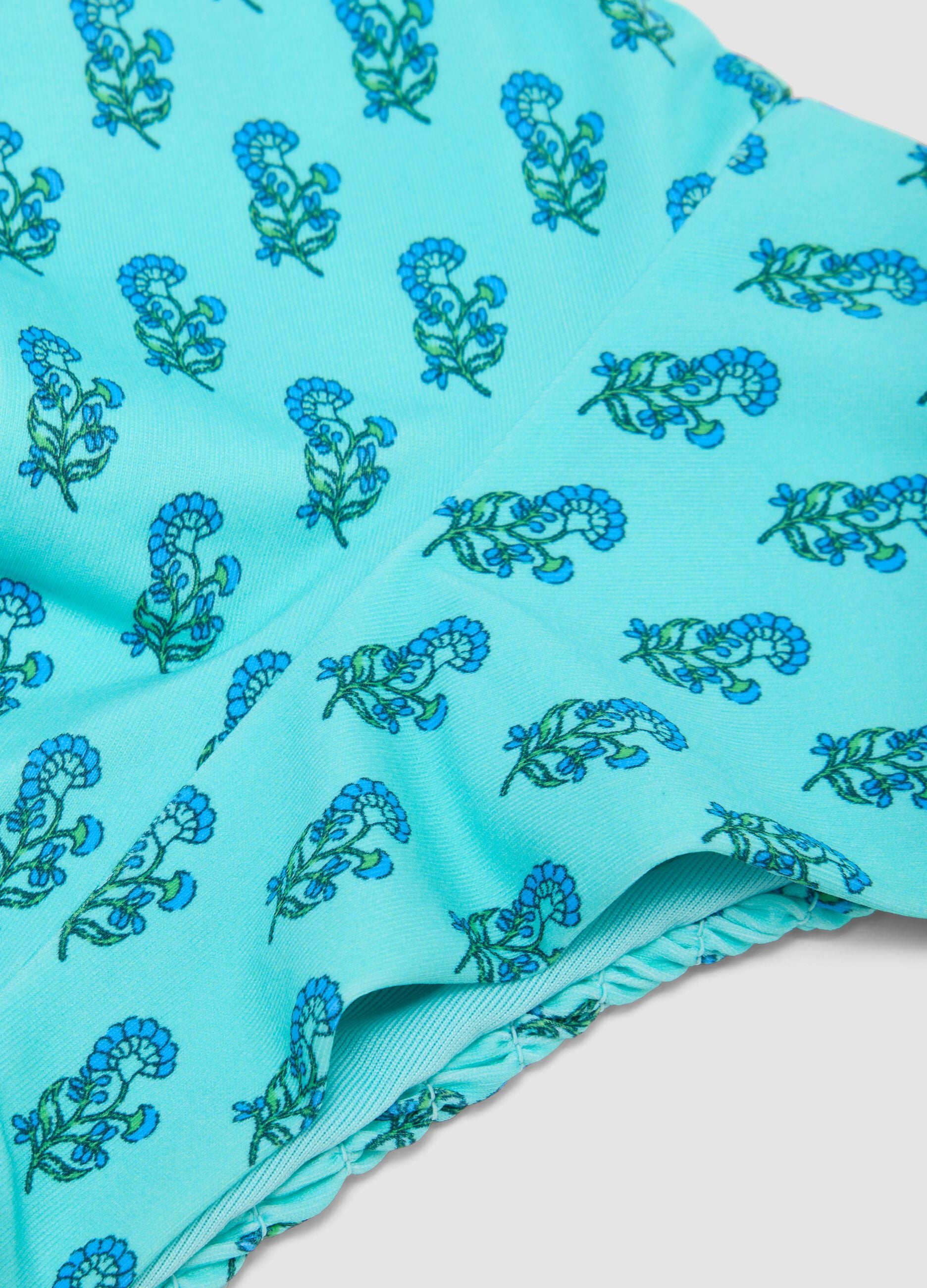Sky-blue bikini bottoms in stretch fabric