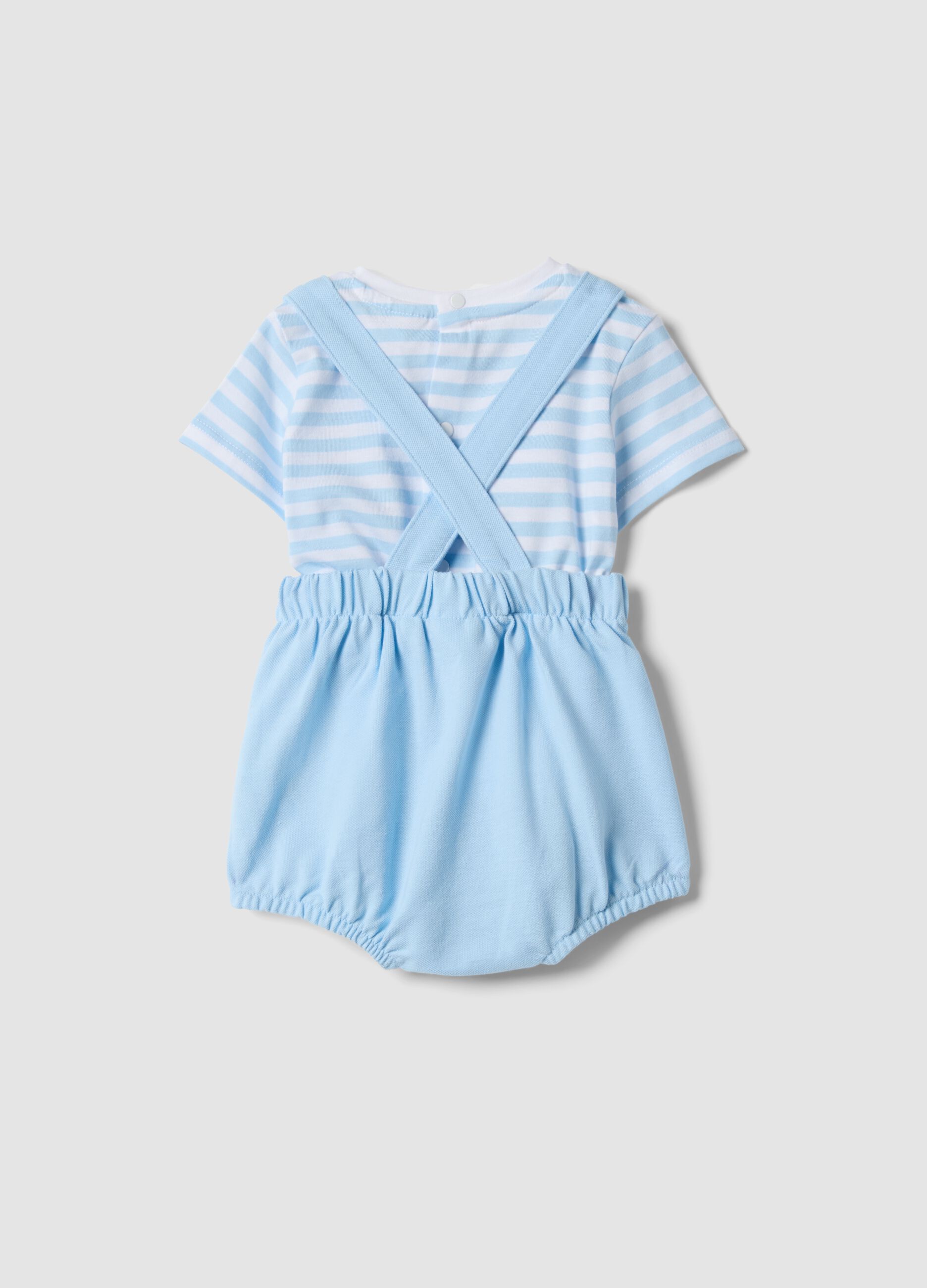 White and Blue Pure Cotton Set for Babies